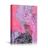 Canvas Wall Art Liquid Abstract Colorful Decorative Elements Mixed Media Multicolor Swirly - 12x18 inches