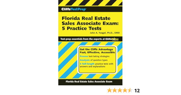 Amazon Com Cliffstestprep Florida Real Estate Sales Associate Exam 5 Practice Tests 9780470037003 Yoegel John A Books