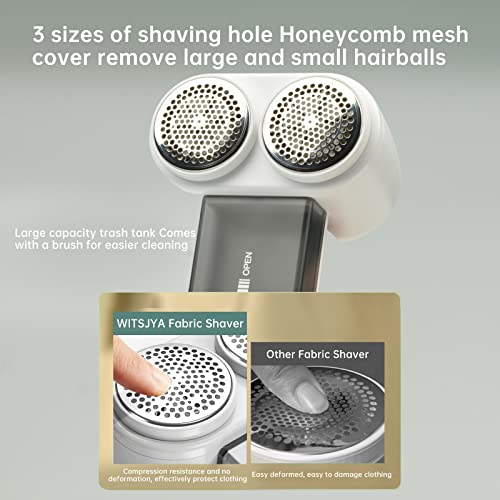 WITSJYA Dual Head Fabric Shaver, Upgraded Electric Lint Remover