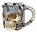 Ebros Viking Horned Demon Warrior Skull With Battle Helmet Mug Beer Stein Tankard Coffee Cup