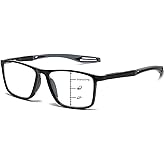 K.LAVER Photochromic Progressive Multifocus Reading Glasses Blue Light Blocking Multifocal Readers Spring Hinge Sunglasses