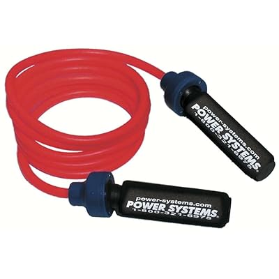 Power Systems PoweRope Weighted Jump Rope, 1/2 Pound, 8-Feet Length, Grey (35505)