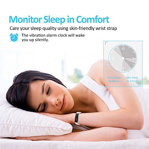 Lintelek Activity Tracker, Smart Watch Pedometer With Steps And Calorie Counter, Sleep Monitor Smart Bracelet For Android Phone Or iphone.