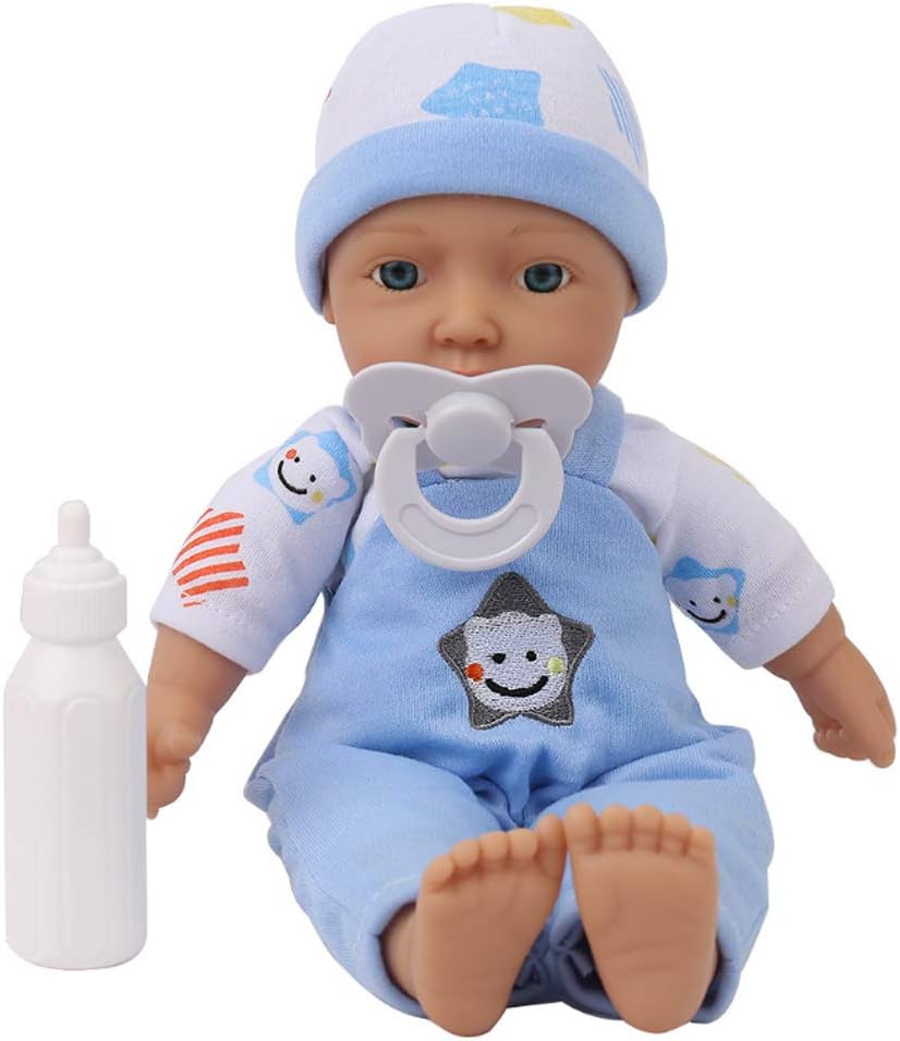 Prezzo NACHEN Reborn Baby Dolls Morbido Tessuto Corpo in Silicone Realistico Bambola Occhi Azzurri Neonati realistici 10 Pollici Offerte