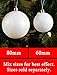 SLEETLY White Christmas Ornaments for Farmhouse Tree Holiday Xmas Decorations for Christmas, Shatterproof Plastic 3.15/2.36 Inch Glitter Snow Balls, Icicles and Snowflakes, Ornament Set of 32