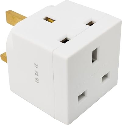 Swiss Edge 2 Way 3 Pin Power Adapter Plug Splitter Cube UK 13A