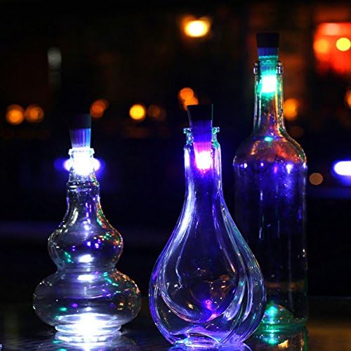 Wine Bottle Stopper USB Powered Rechargeable LED Nightlight Cork Shaped Great Gifts for Party, Christmas, Wedding, Anniversary Birthday Home Decoration (2pcs, White)