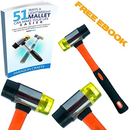 Exclusive BlemishFree Jewelry Hammer with Heavy-Duty Non-Slip Fiberglass Handle – Robust Dual-Head Mallet For Leather, Wood &amp; Firearm Maintenance – Medium