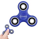 Quirkio - Hand Spinner Tri Fidget Spinner Ceramic Ball Desk Toy EDC Stocking Stuffer Kids/Adult (Blue)