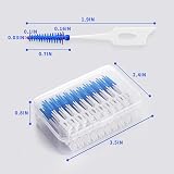 Rezolite 200 Pieces Silicone Interdental Brushes Dual-Use Dental Picks view 6