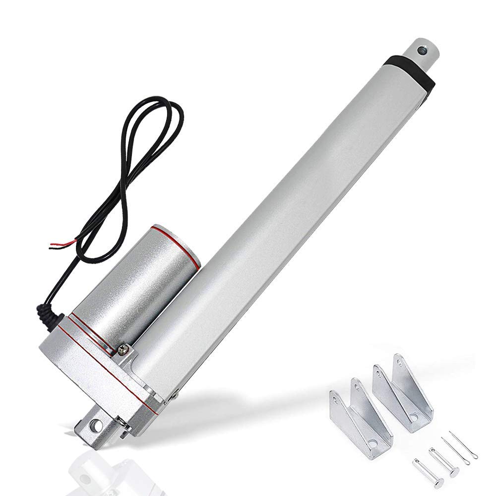 DCHOUSE Linear Actuator 1500N Max Lift 200mm Stroke DC 12V Electric Motor for Electroic, Medical, Auto Use