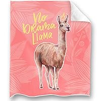 Loong Design Pink Llama Throw Blanket Super Soft, Fluffy, Premium Sherpa Fleece Blanket 50