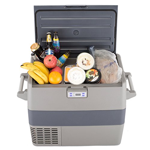 Smad 12v Refrigerator Portable Freezer for Camping Car Vehicle Truck 54 Quart, Compressor Fridge Freezer 4℉