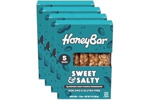 HoneyBar Snack Bar | Certified Gluten Free | Non-GMO | Vegetarian (Sweet & Salty, Pack of 20 Bars)