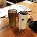 SEPT MIRACLE Coffee Travel Mug with Handle Coffee Mug, Pilsner Beer Glass, Iced Tea or Water Cup, Leakproof Double Walled Vacuum Insulated Stainless Steel with BPA Free[500ml] (gold mug)