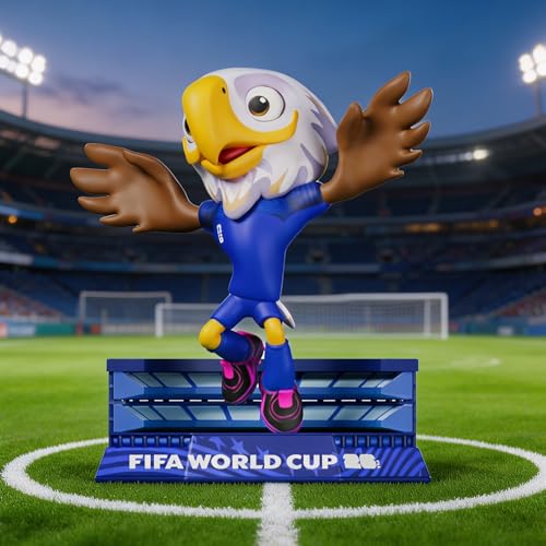 Sanyetral FIFA World Cup 2026 3-Piece Multi-Coloured Mascot Figurines, Includes Clutch, Zayu, Maple, Short B Game (6 cm)
