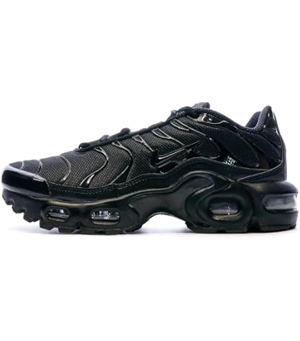 Amazon.com | Nike Air Max Plus Little Kids Black/Black/Black | Running