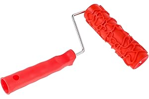 ULTECHNOVO Pattern Paint Roller 12.20 Inch with Handle Reusable Textured Roller for DIY Wall and Floor Painting