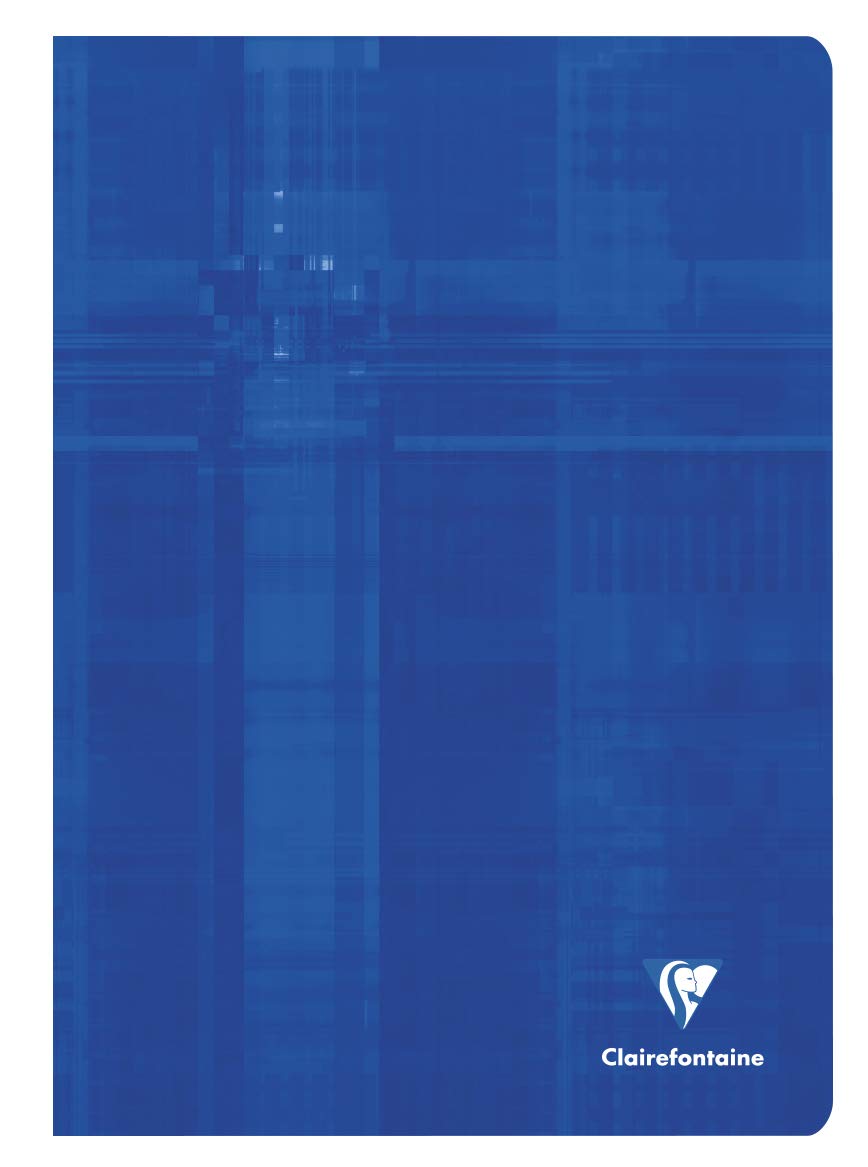 Clairefontaine 3153C - One Stapled Notebook - Dimensions: A4 21x29.7 cm - 120 Quadruled Pages 4x8 mm - White Paper 90 g - Laminated Card Cover Random Colour