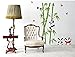 ufengke Green Bamboo Cute Panda Butterflies Wall Decals, Living Room Bedroom Removable Wall Stickers Murals