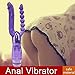 LIBO Dual Double Dildo Vibrator Anal Sex Toys Textured Shaft Anal Vibrator Dildos Beads Stimulator Sex Products for Women