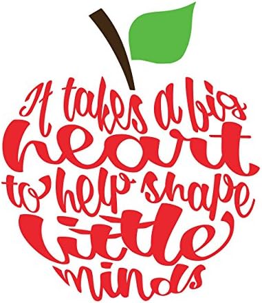It Takes a Big Heart Apple Decal 5.6" x 4.75"