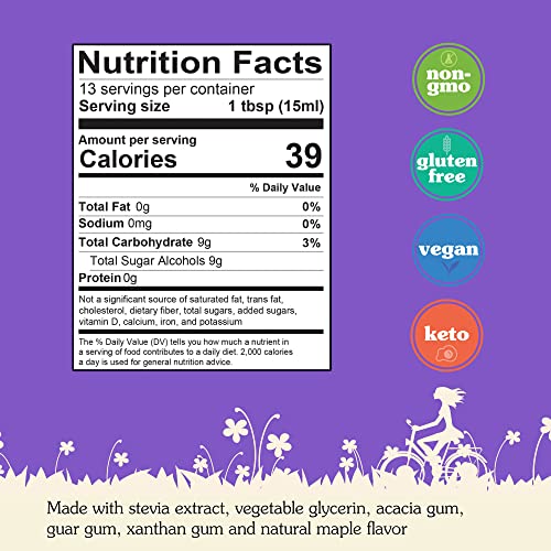 NuNaturals Stevia Syrup, SugarFree Sweetener, PlantBased Sugar