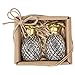 Mud Pie Pineapple Salt and Pepper Shaker Set, Silver/Gold