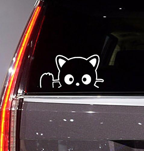 Auto Sticker - Auto Decal - Choco Cat - Auto Window Sticker Decal for Car Truck SUV Motorcycle 5" Tall (color : white) (White5)
