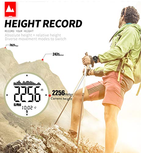 image for findtime Mens Digital Sports Watch Altimeter Barometer Compass Thermom