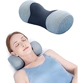 Bespilow Cervical Neck Pillow for Pain Relief - Small Cylinder Neck Roll & Round Bolster - Portable Memory Foam Traction Device for TMJ, Hump Correction, Travel & Sleeping Support,Odorless