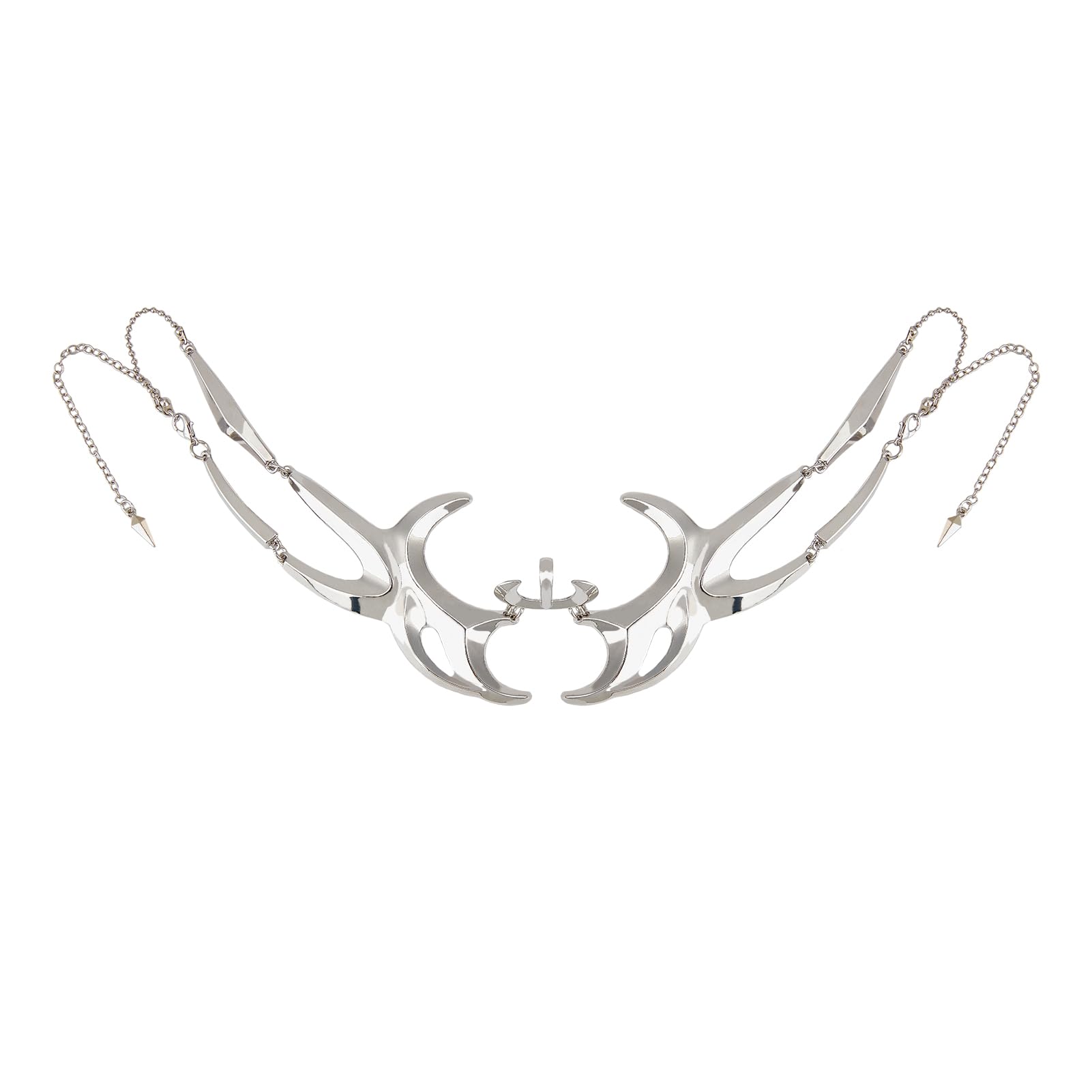 NICENEEDED Steampunk Metal Cyborg Mask, CyberPunk Masquerade Mask, Punk Mechanical Mask Irregular Gothic Steam Half Mask Halloween