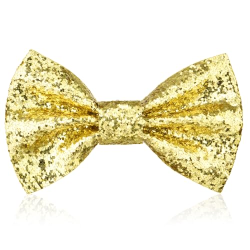 Gold Glitter Bow Tie