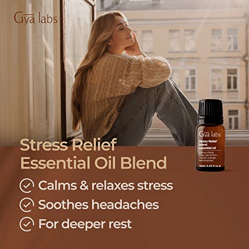 Gya Labs Stress Relief Essential Oils for Diffuser 100 Pure
