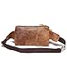 Teemzone Unisex Retro Leather Waist Backpack Phone Holder Fanny Sling Bag