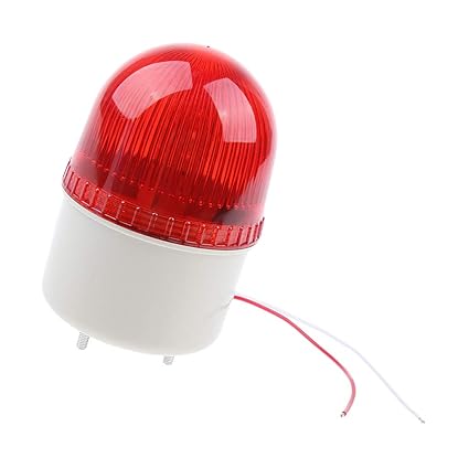 Phenovo Warning Strobe LED Beacon Alarm Light Signal Tower Lamp with Alarm Sound & Water Proof AC220V - Easy to Install