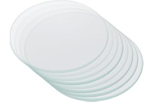 PATIKIL 45mm/1.8"Diameter Watch Glass, 8Pack High Transparent Smooth Edges Chamfered Arc Cover Lids for Beakers&Flasks, Evapo