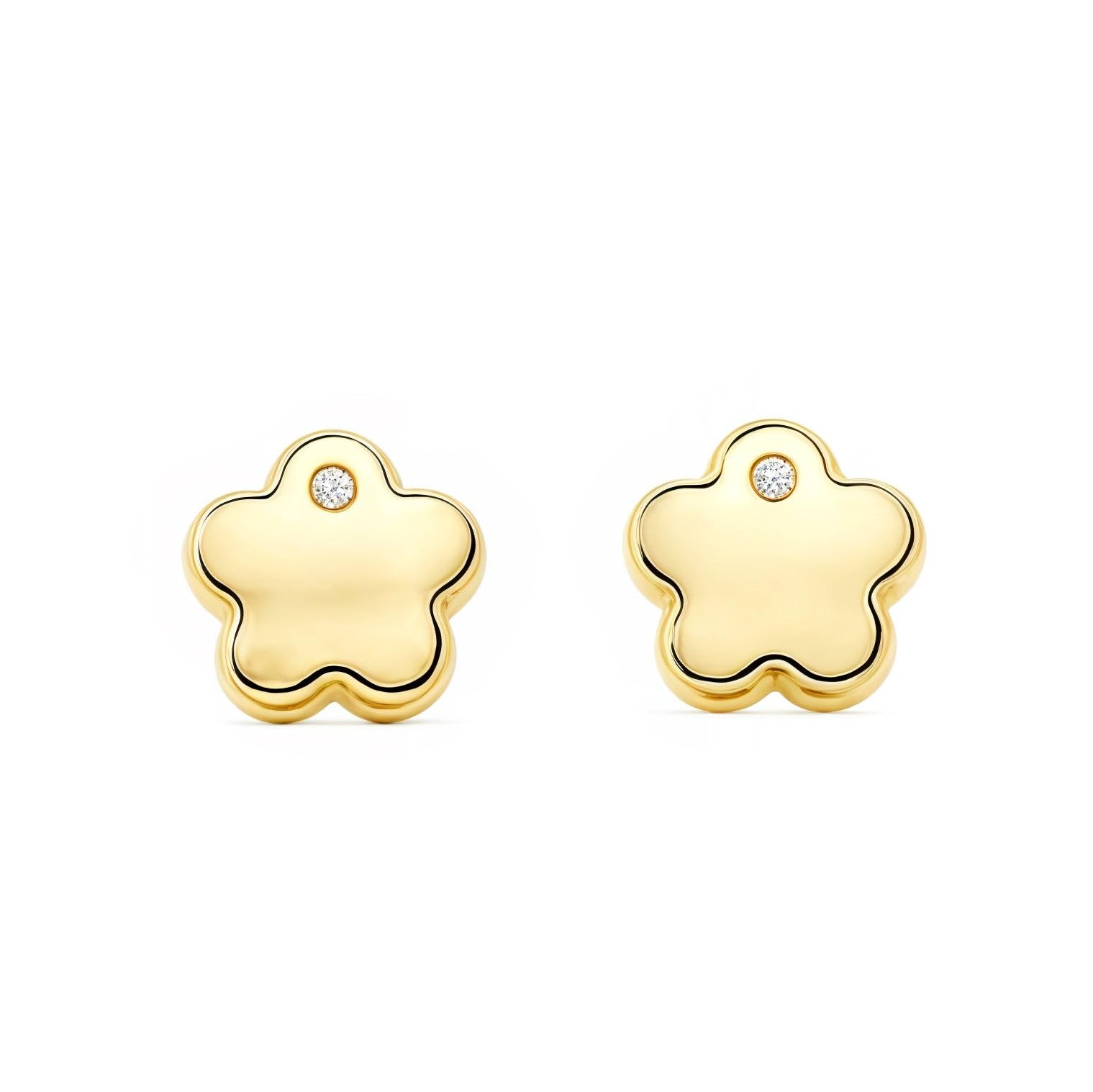 9ct Yellow Gold marguerite Children's Earrings