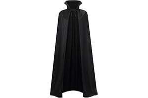 GRAJTCIN Vampire Costume Halloween Vampire Cape Adult, Two Sides Reversible High Collar Magician Hooded Cloak