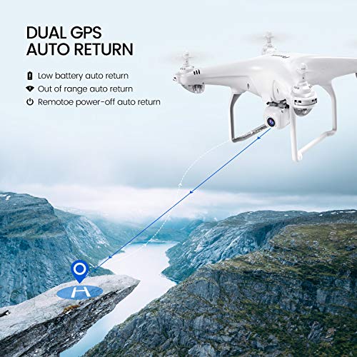 Potensic D58, Drone with Camera 1080P, GPS Quadcopter 120° Wide Angle 5G WiFi FPV, Remote Control, Follow Me, Orbit Mode, 18mins - Thumbnail 4