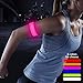 Higo LED Slap Bracelet, Running Lights, Glow in the Dark Wristbands with Reflecive Printing& Color Box Package(Pink--Design IV)