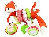 Stroller Toy Fox Bed Hanging Toys, Spiral Activity Toy Swings,Baby Seat Handles,Shopping Cart Fandles,Stroller,etc Spiral Hanging Toys for 3 Months Up