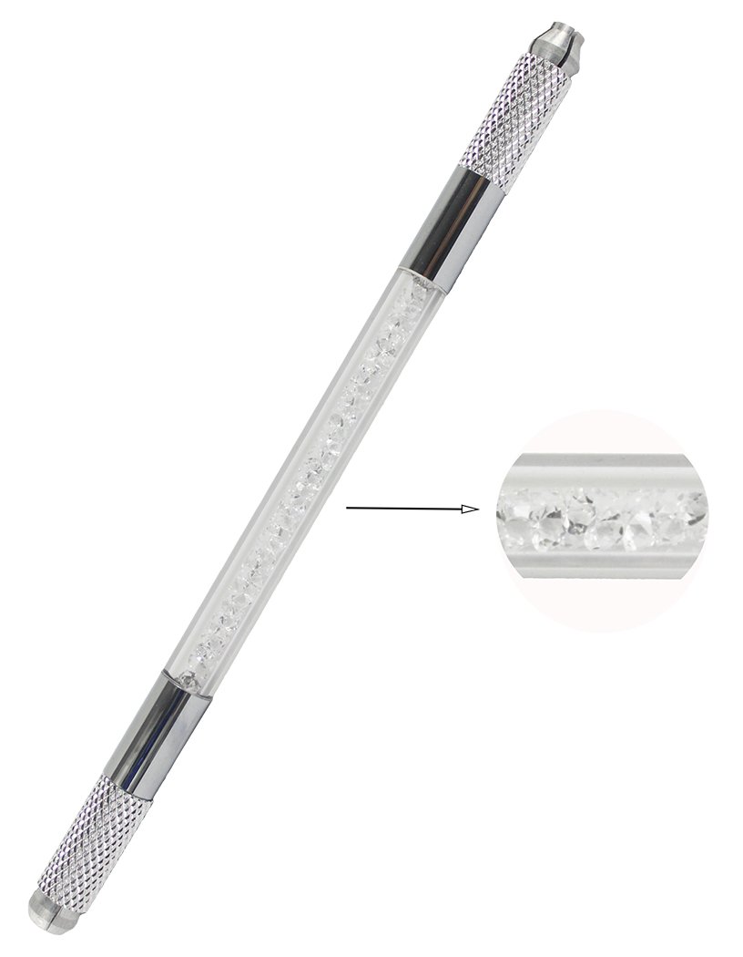 Xiaoyu 3 in 1 Crystal Multifunction Manual Tattoo Permanent Makeup Eyebrow Pen Microblading Pen - White