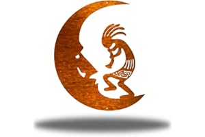 Riverside Designs Kokopelli Metal Wall Art Steel Outdoor Decor (Copper, 12")