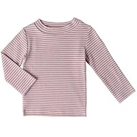 Baby Girls Long Sleeve Tee Little Kids Cotton T-Shirt Crew Neck Tops,(Pink,24M)