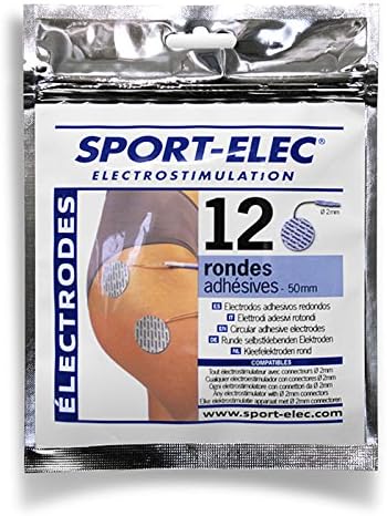 Sport-Elec Circular Replacement Pads (Pack of 12) - Black/White, Blue and White - Image 5