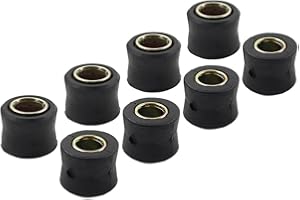 Cndoci37 10mm+12mm Motorbike Rear Absorber Shock Ring Bushing Cushion Black Rubber For Universal Motorcycles For Yamaha For H
