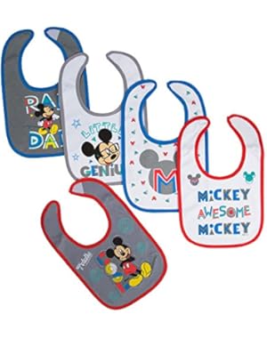 Mickey Newborn Bibs Totally Cool, Gray/Blue