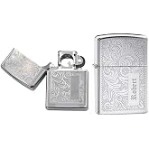 Custom Personalized ZIPPO Venetian Silver Classic Pipe Lighter Engraving - 352PL