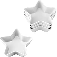 Supreme Housewares 4-Piece Patriotic Star Shaped Bowl Melamine Small Serving Bowl for Dessert, Snack, Ice Cream, Nuts or frui